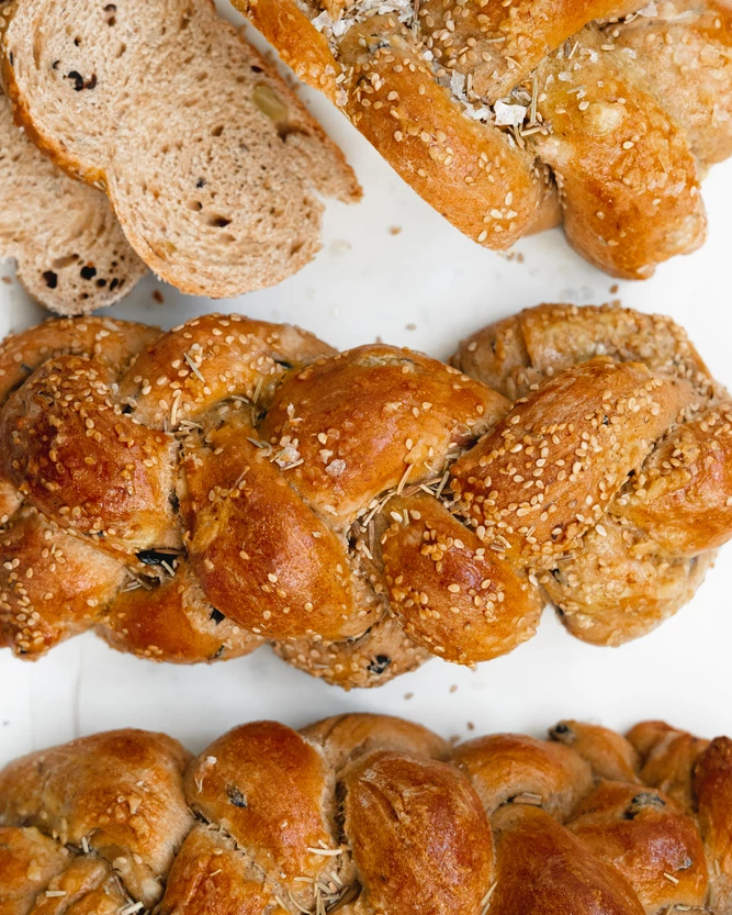 Rosemary & Rye Olive Challah