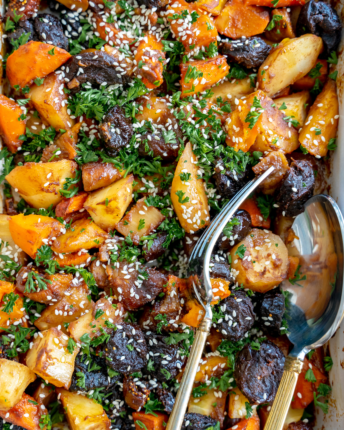 Apple Butter Glazed Tzimmes