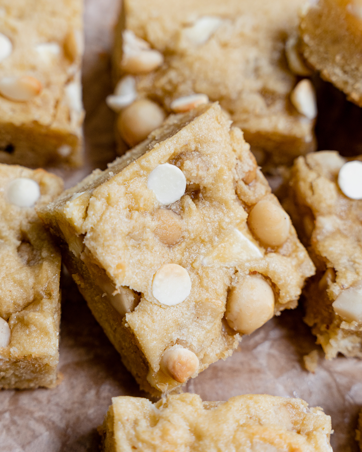 White Chocolate Macadamia Blondies